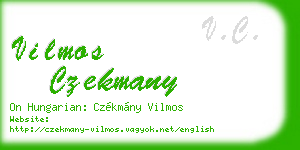 vilmos czekmany business card