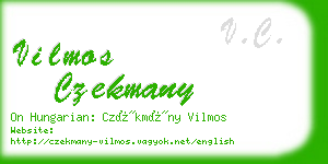 vilmos czekmany business card